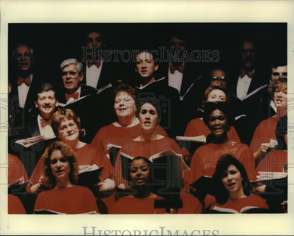 1996 Press Photo Houston Symphony Chorus performs - hca31829- Historic Images