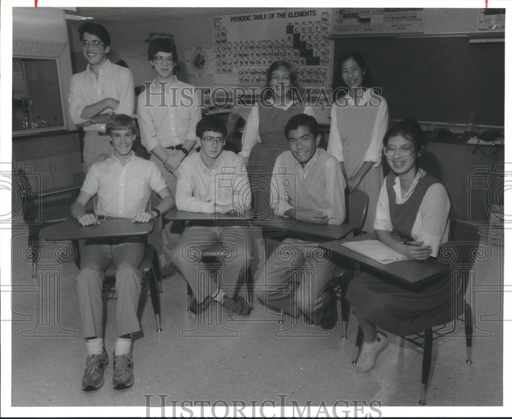 1986 Press Photo Houston&#39;s St. John&#39;s Junior Engineering &amp; Tech Society team- Historic Images