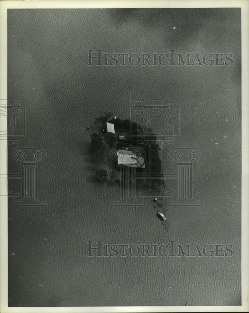 1967 Press Photo Aerial view after Hurricane Beulah, Harlingen, Texas