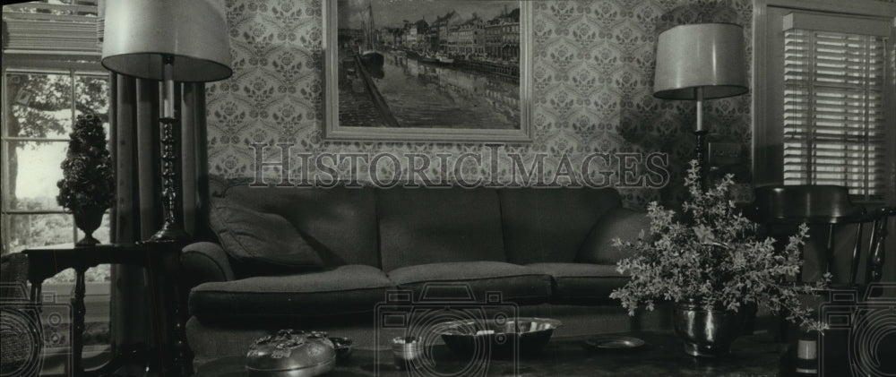 1965 Press Photo Sitting room at Lyndon Baines Johnson ranch - hca37609