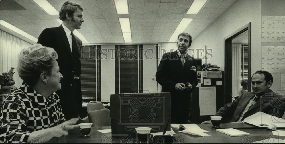 1971 Press Photo Lyndon B. Johnson Library directors meet in Austin, Texas