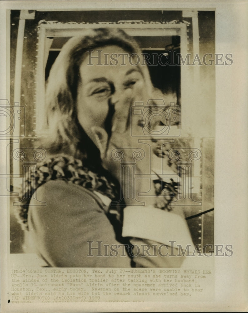 1969 Press Photo Mrs. Joan Aldrin, wife of Astronaut "Buzz" Aldrin, Houston