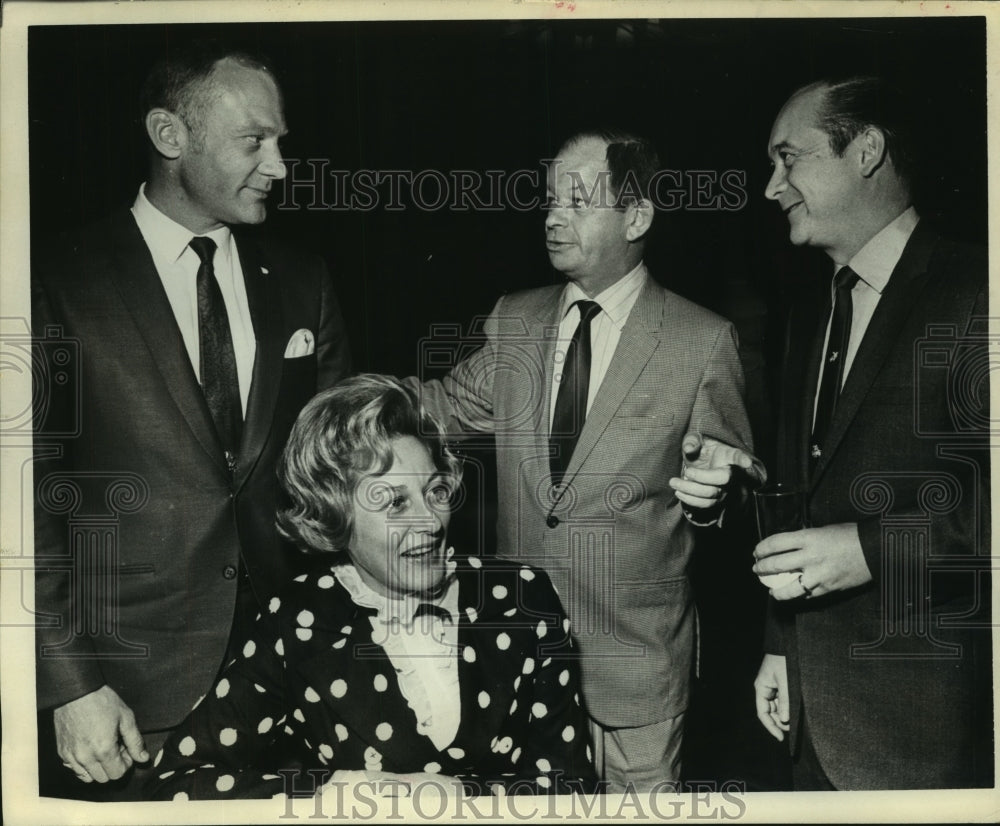 1969 Press Photo Edwin Aldrin, wife Joan, Shorty Powers, Bill Cromie, Sagewood