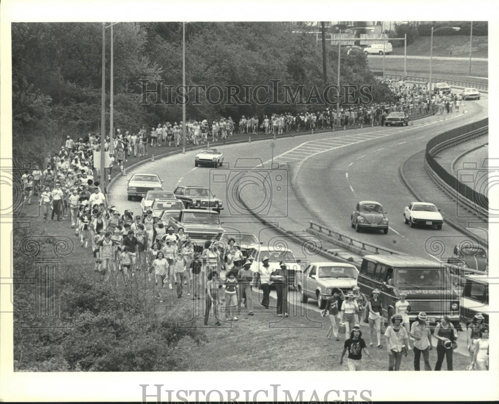 1979 Press Photo March of Dimes Superwalk Memorial in Houston - hca42277- Historic Images