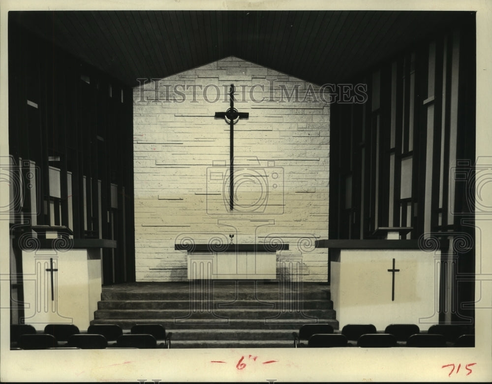 1959 Press Photo Memorial Drive Presbyterian sanctuary in Houston - hca44607