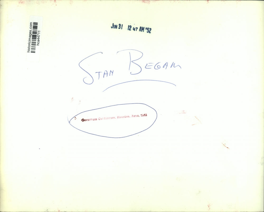 1952 Press Photo Governor and wife at Governer's Conference event in Houston