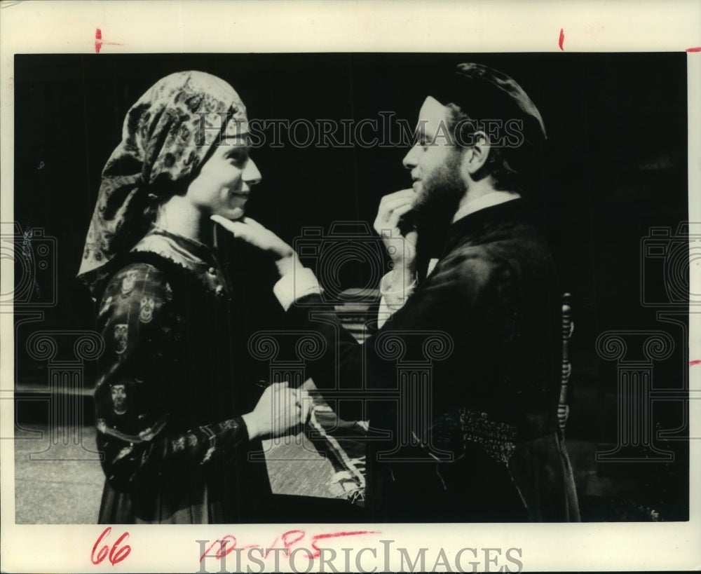 1988 Press Photo Actors Lews Merkin, Elena Blue-The National Theatre of the Deaf- Historic Images