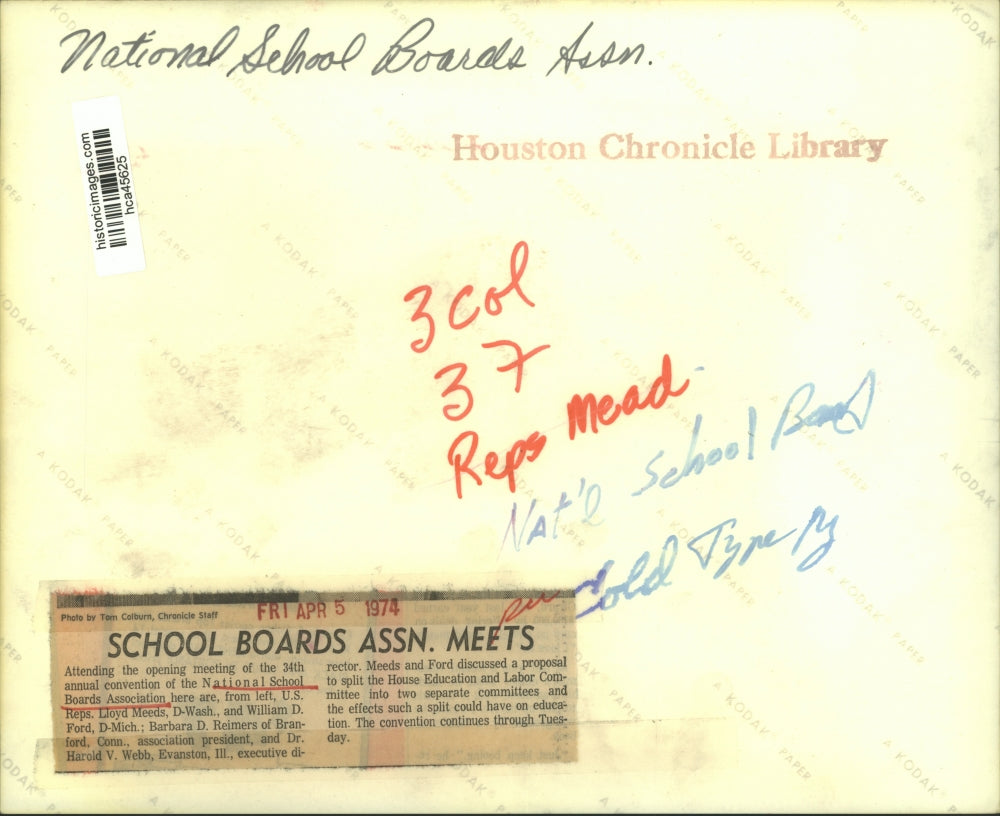 1974 Press Photo National School Board Association meeting attendees in Houston