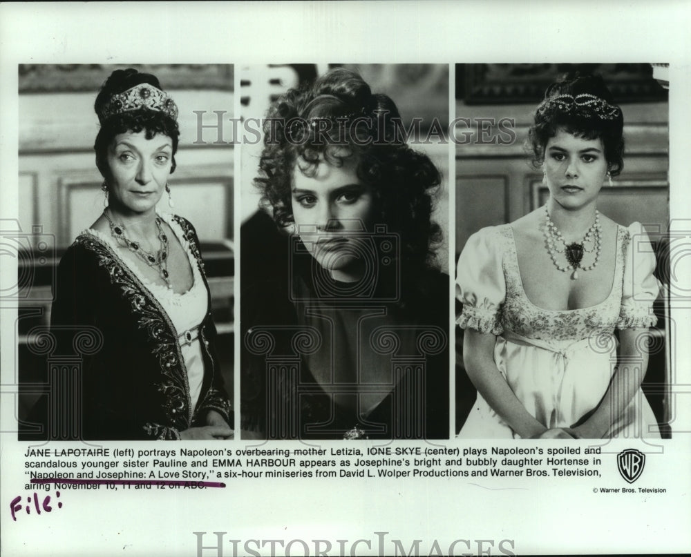 1987 Press Photo Cast of "Napoleon and Josephine: A Love Story" TV miniseries- Historic Images