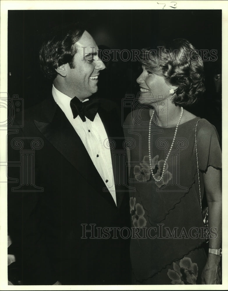 1977 Press Photo John & Minnie Daughtery at MFA Ball in Houston - hca45987