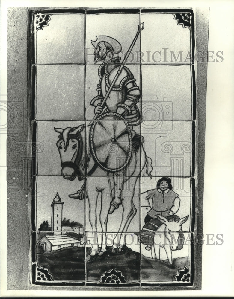 1977 Press Photo Angela McCurnue mural at Julia Idesom in Houston - hca46367