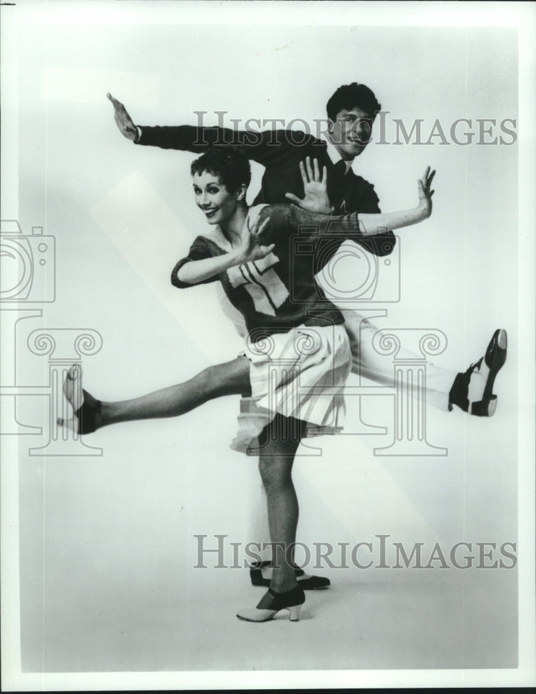 1985 Press Photo Sandy Duncan &amp; Tommy Tune to perform &quot;My One and Only&quot; in Texas- Historic Images