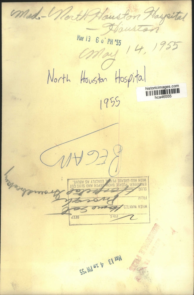 1955 Press Photo Men break ground at North Houston Hospital - hca46555