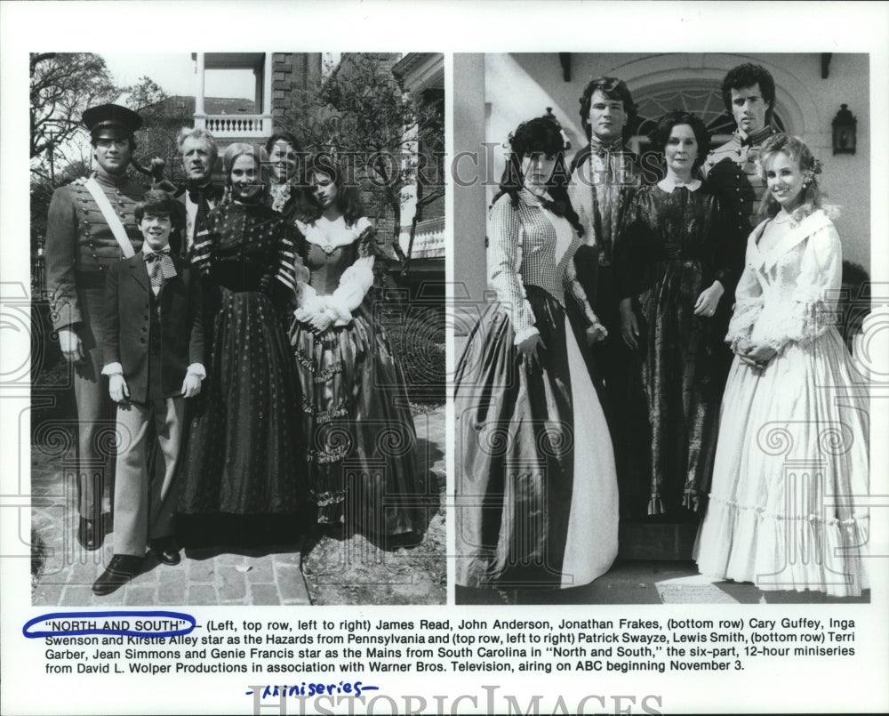 1985 Press Photo Families from &quot;North and South&quot; miniseries - hca46758- Historic Images