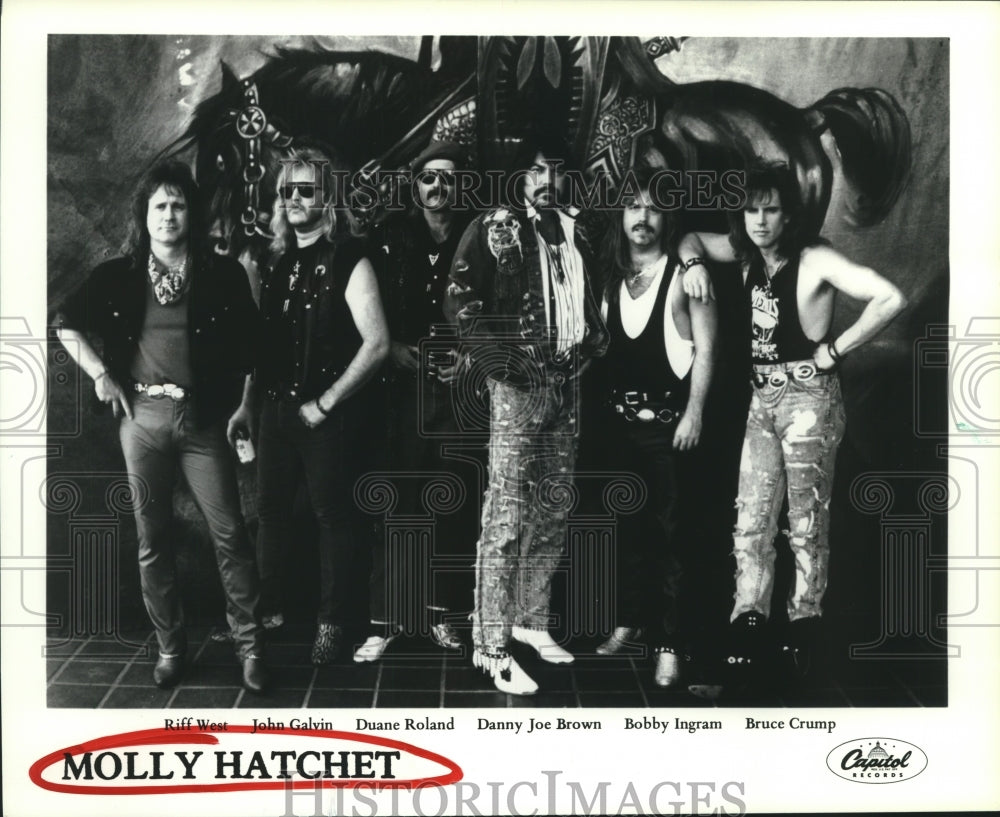 1990 Press Photo Molly Hatchet band members - hca47195- Historic Images