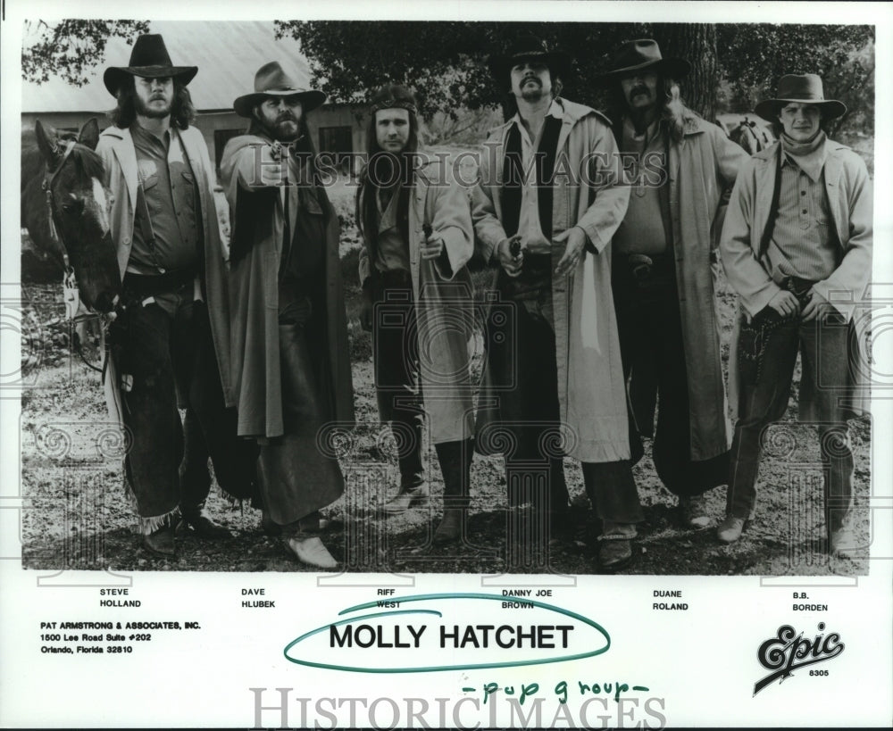 1983 Press Photo Members of music group Molly Hatchet - hca47196- Historic Images