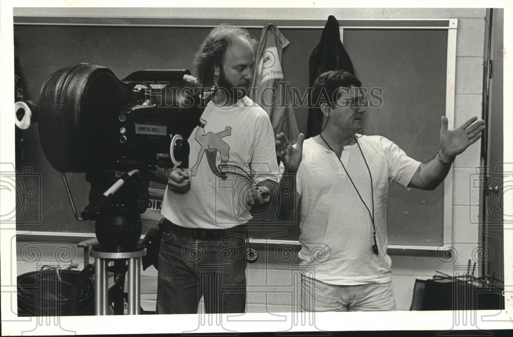 1986 Press Photo Filming of The Lamp at Westchester Junior High-Houston- Historic Images