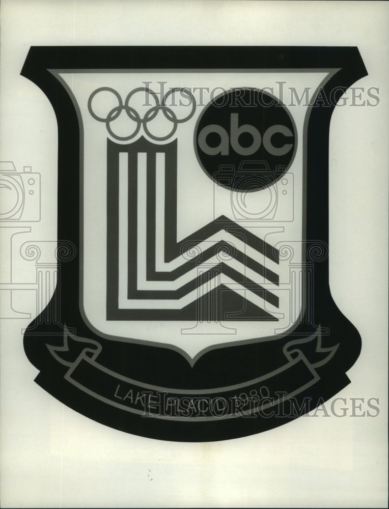 1980 Press Photo Logo: ABC Sports XIII Winter Olympic Games, Lake Placid, NY- Historic Images