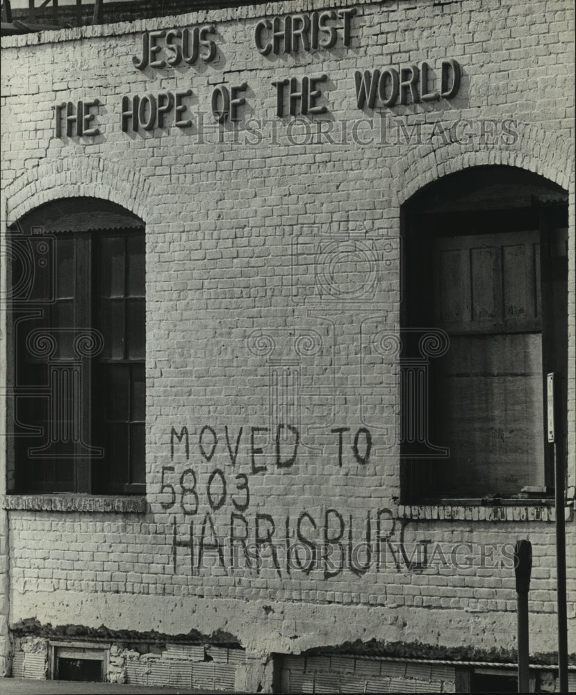 1967 Press Photo Old Open Door Mission, Congress and Louisiana, Houston