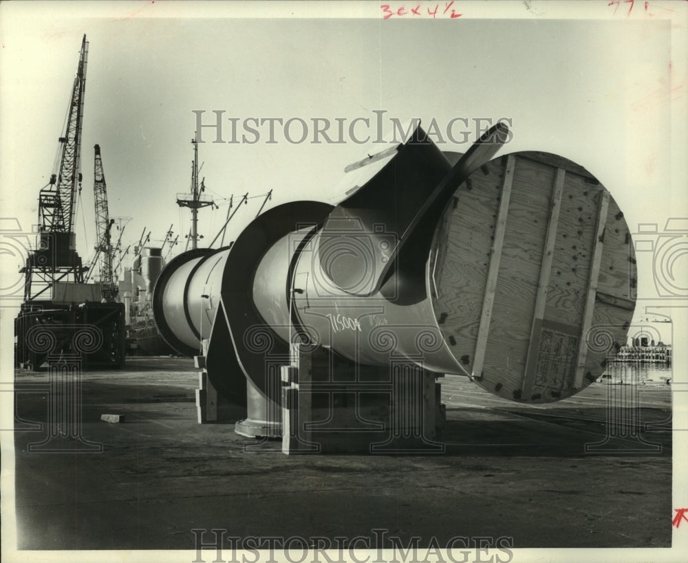 1968 Press Photo Largest pipe manifold ever made in Texas - on way to Libya