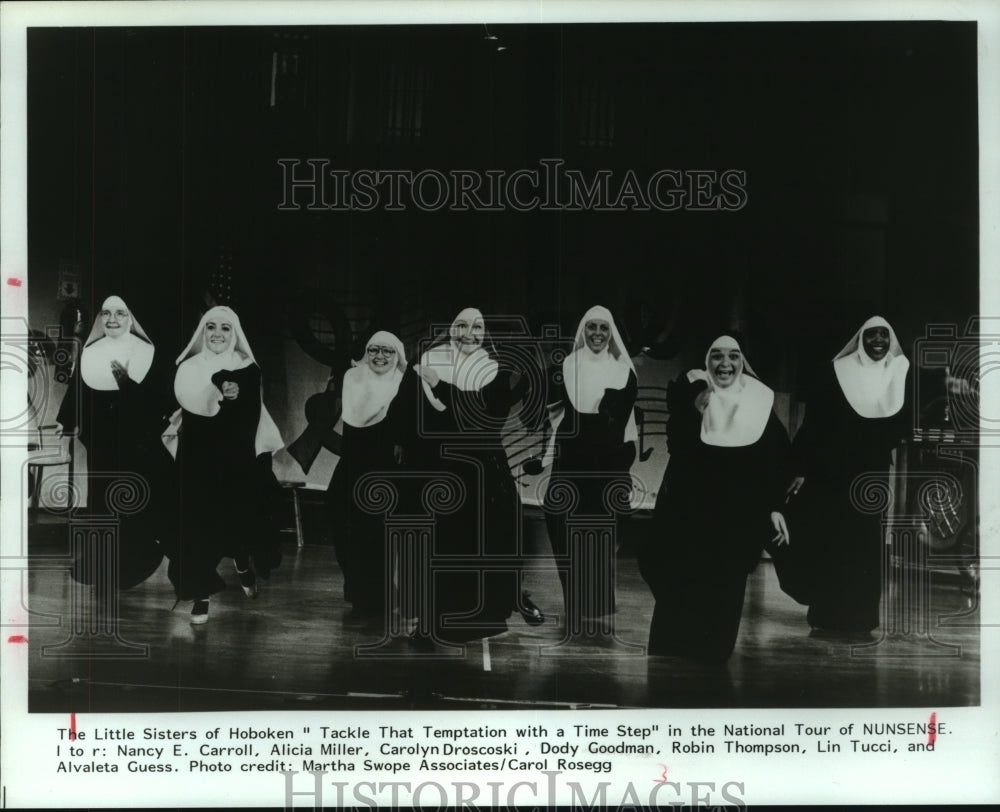 1989 Press Photo Dance scene from National Tour of &quot;Nunsense&quot; - hca48604- Historic Images