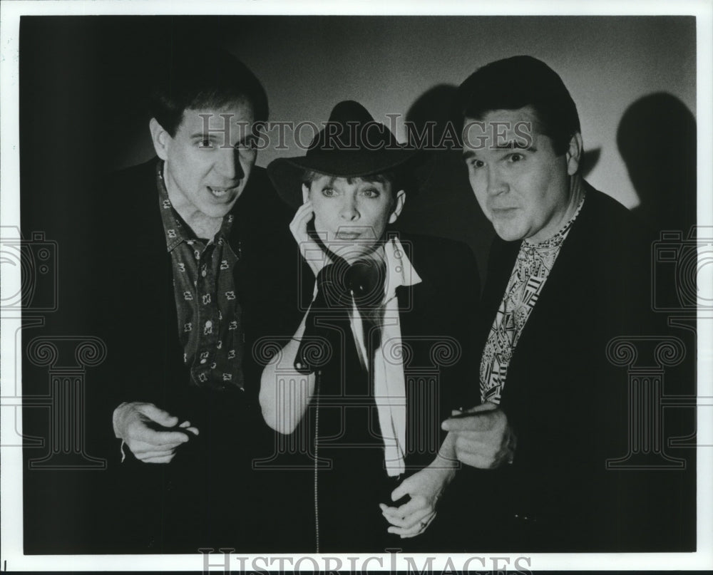 1997 Press Photo Entertainers Rich Mills, Vicki Farrell, Steve Farrell- Historic Images