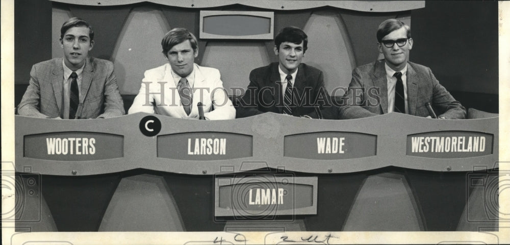 1968 Press Photo Lamar High School's Prep Bowl team in Houston - hca49417