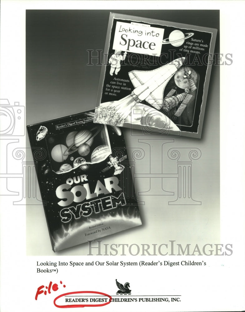 1998 Press Photo "Looking Into Space" and "Our Solar System" - Readers Digest- Historic Images