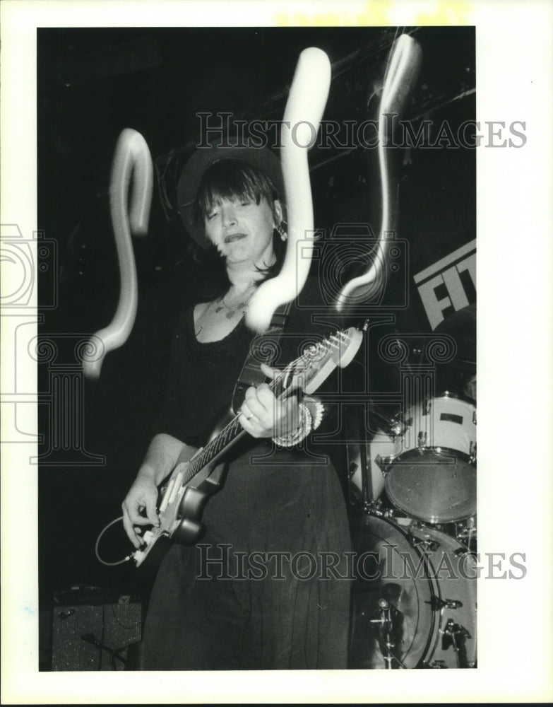 1987 Press Photo Member of the band Reivers of Austin, Texas - hca49839- Historic Images