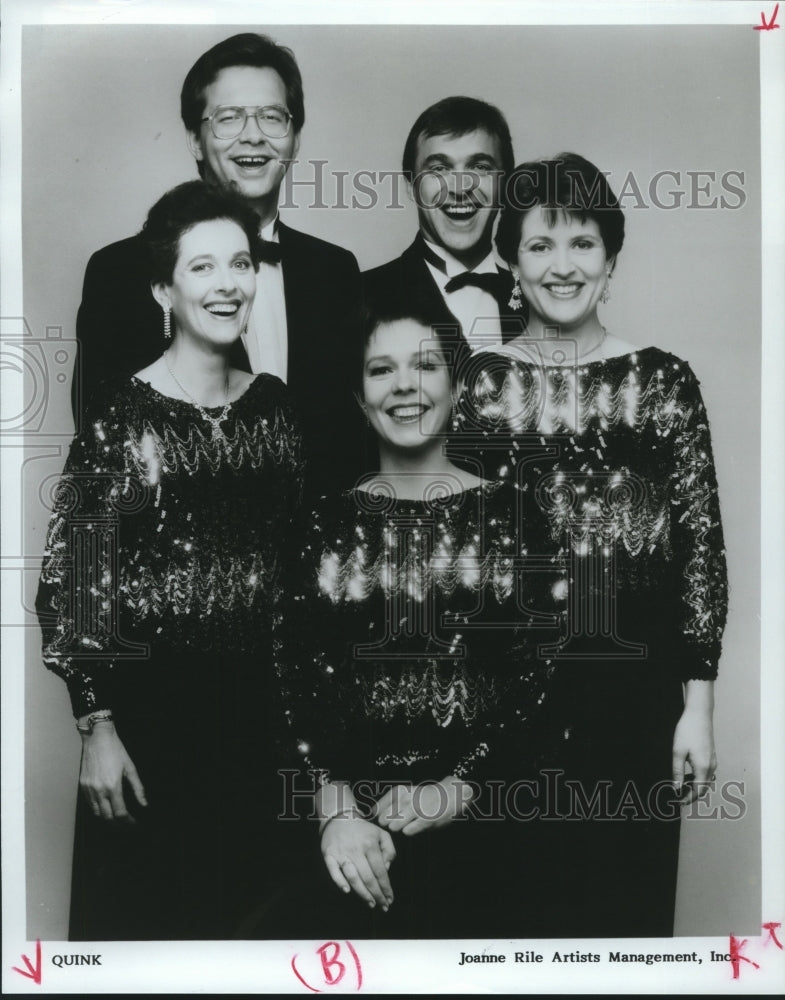 1996 Press Photo Dutch vocal group Quink performed for Houston Friends of Music- Historic Images