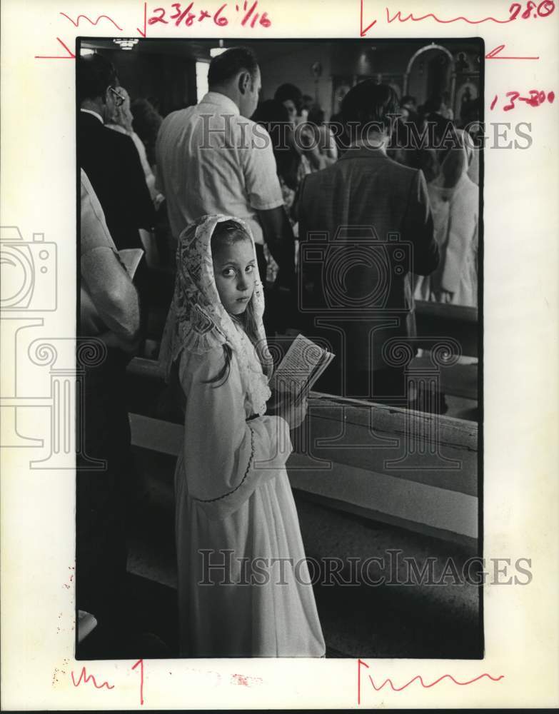 1974 Press Photo Worshipers at St. Pius X Byzantine Rite Roman Catholic Church