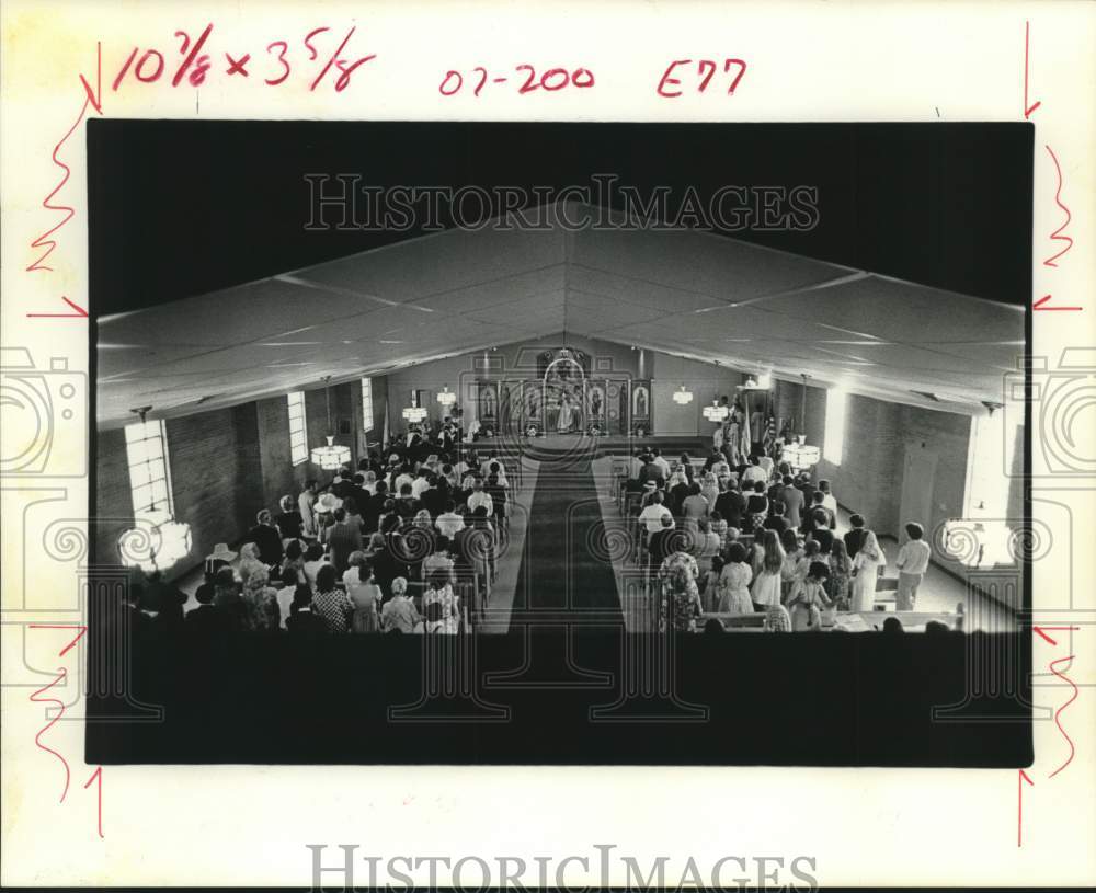 1974 Press Photo St. Pius X Byzantine Rite Church Holds Special Mass, Houston