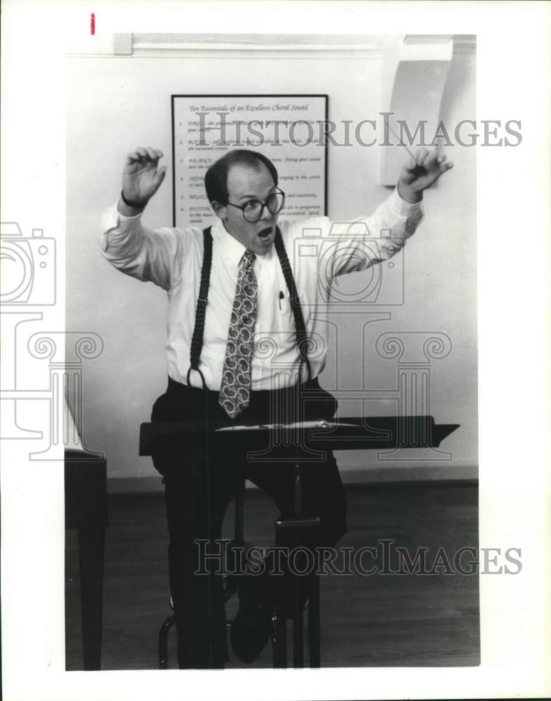 1991 Press Photo St. Andrew&#39;s Church Music Director Mark Williams, Houston- Historic Images