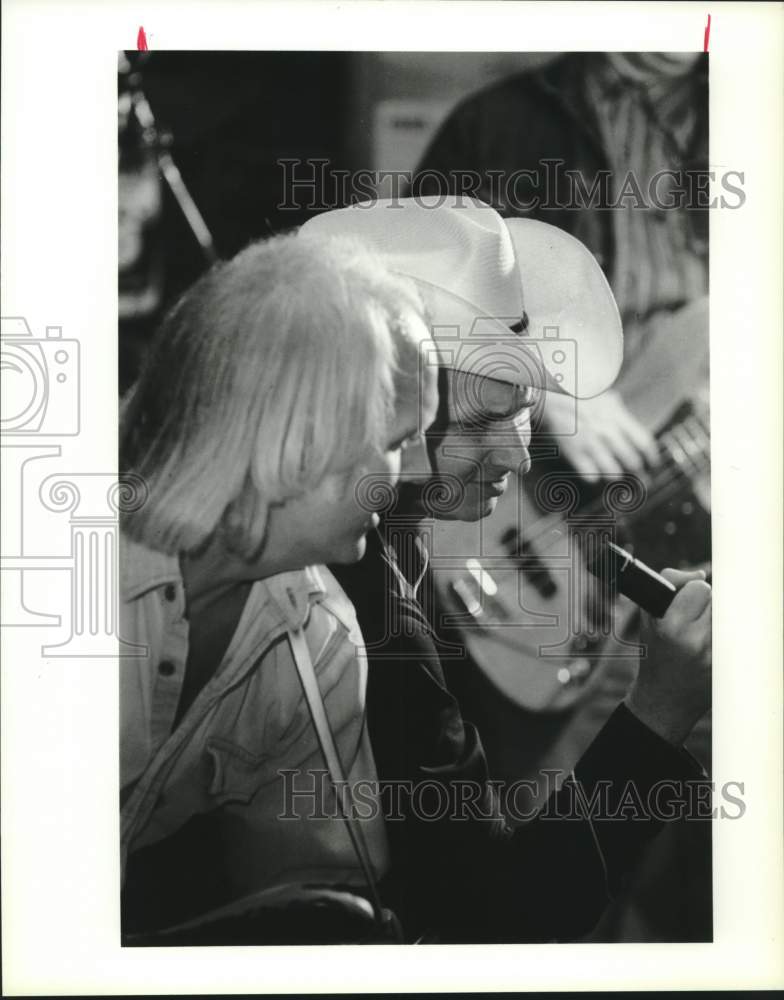 1989 Press Photo Danny Gardner &amp; Mike Barfield at a Rounders show - hca51275- Historic Images