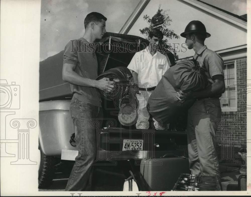 1965 Press Photo Rick Keener, Ed Frank &amp; Ken Lindow at River Oaks Baptist Church