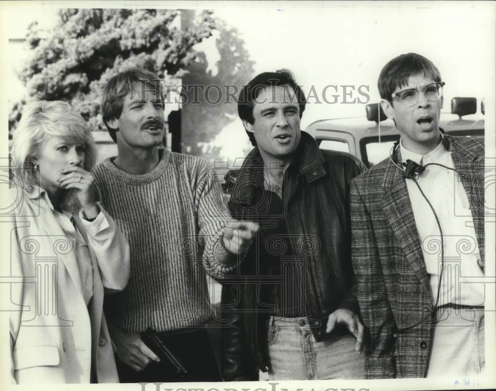 1986 Press Photo Cast of &quot;Riptide&quot; in a scene from &quot;Chapel of Glass&quot; episode- Historic Images