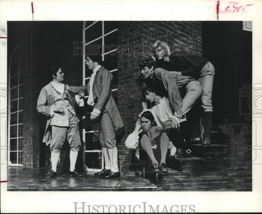 1976 Press Photo Rice University Actors In &quot;Much Ado About Nothing&quot; Play- Historic Images