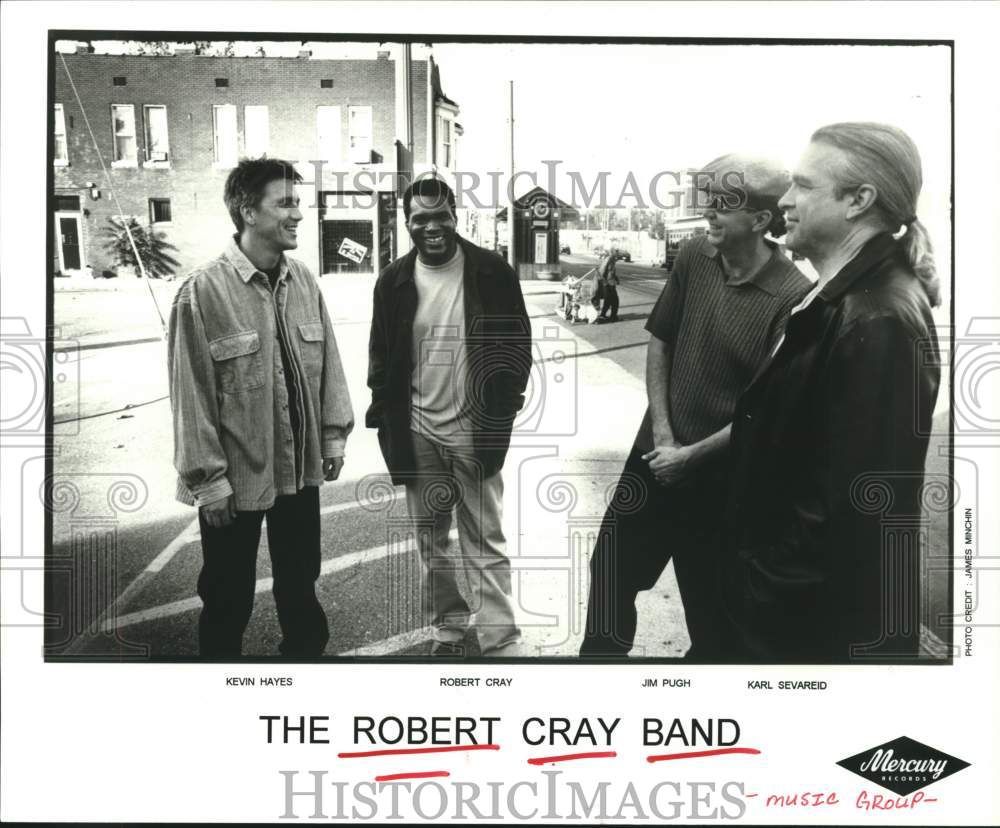 1997 Press Photo Band Members Kevin Hayes, Robert Cray, Jim Pugh, Karl Sevareid- Historic Images