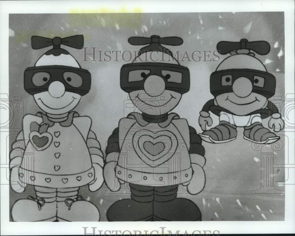 1985 Press Photo Cartoon &quot;Robotman&quot; will make TV debut as an animated musical- Historic Images