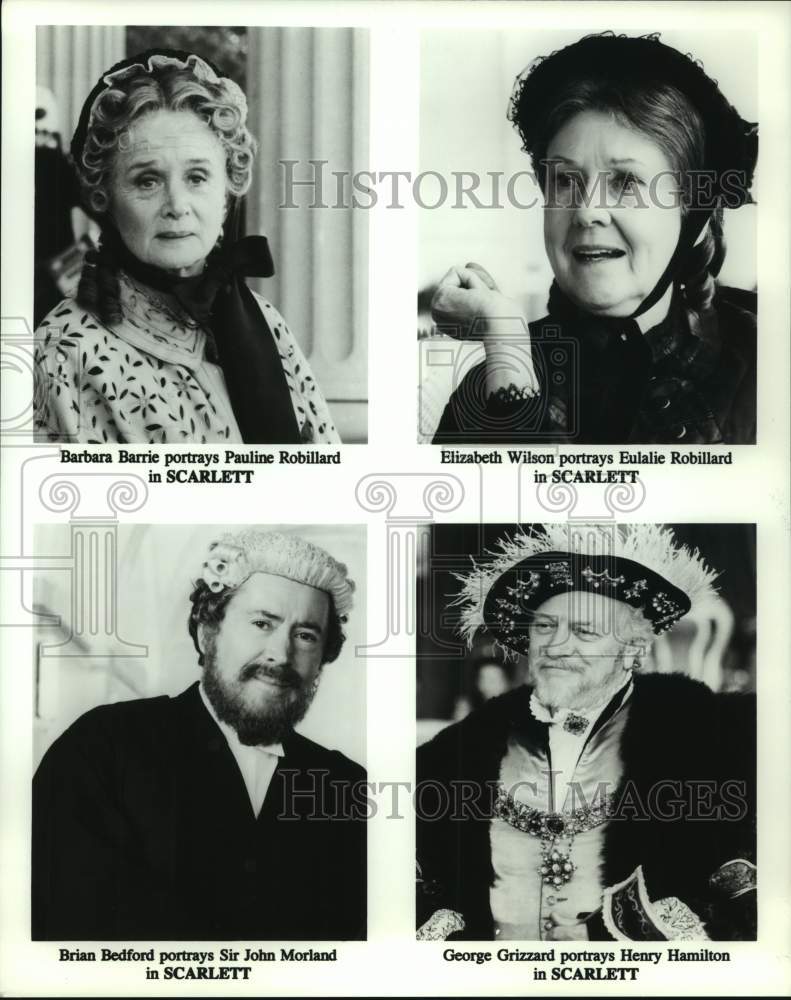 1994 Press Photo Characters From Mini-Series "Scarlett" on CBS Television- Historic Images