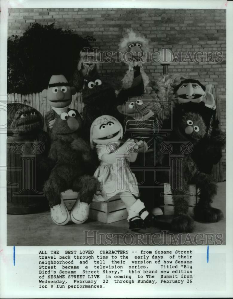 1989 Press Photo Sesame Street Live Coming to the Summit in Houston, Texas- Historic Images