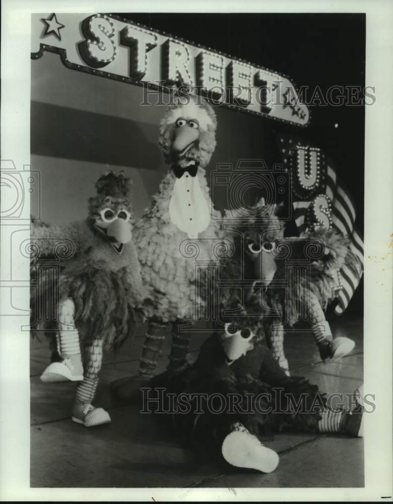 1984 Press Photo Bird Bird &amp; the Seedy Birds Performing in &quot;Sesame Street Live&quot;- Historic Images