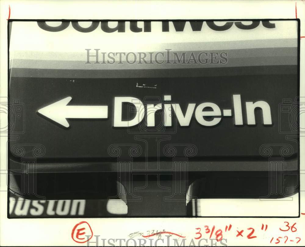 1981 Press Photo Drive-In Sign - hca52414- Historic Images