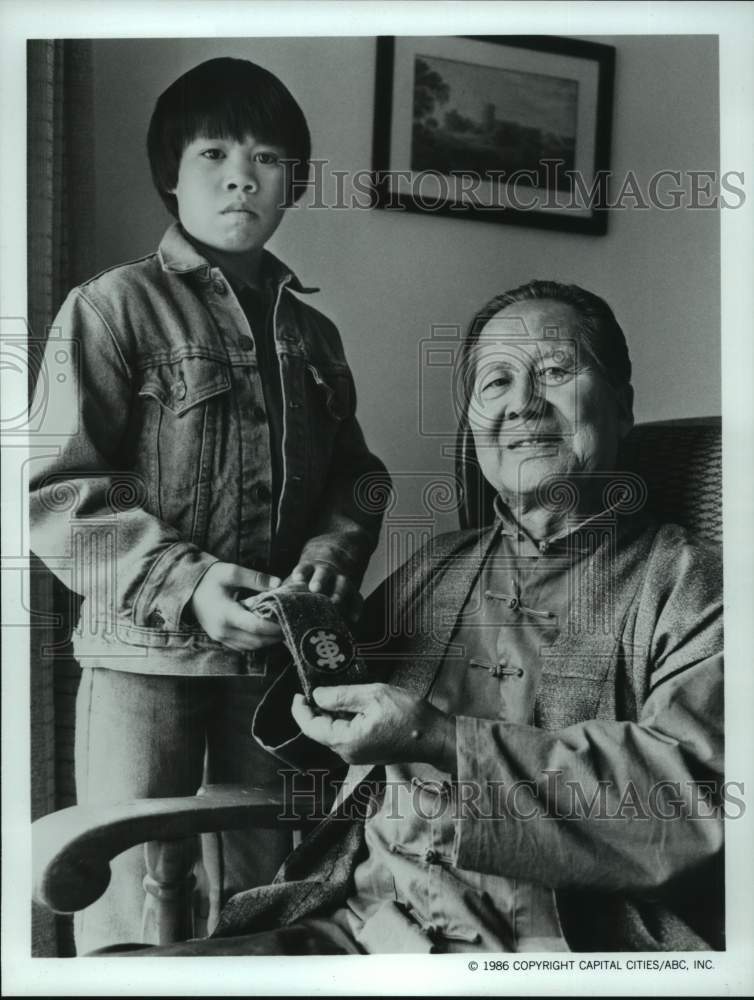 1986 Press Photo Ernie Reyes, Jr. and Keye Luke star in &quot;Sidekicks&quot; movie- Historic Images