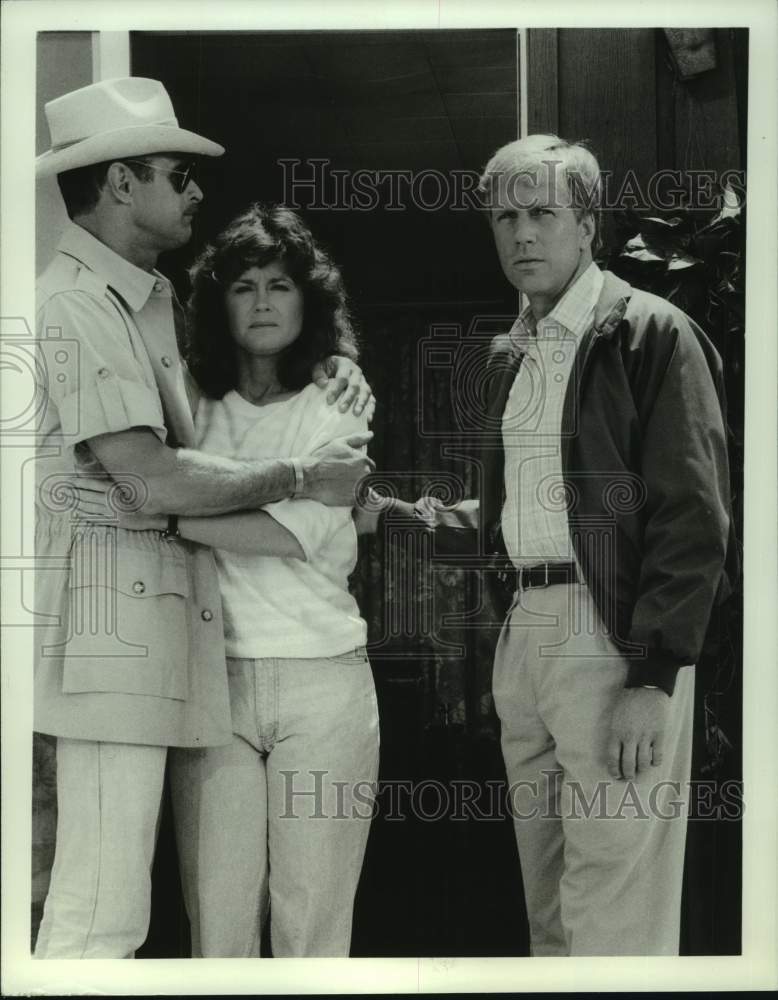 1986 Press Photo Belinda Montgomery guests on &quot;Simon &amp; Simon&quot; on CBS-TV- Historic Images