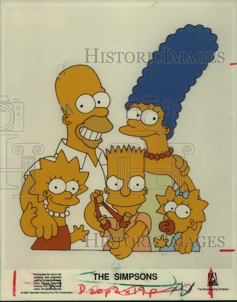 1989 Press Photo Characters From Hit Television Show "The Simpsons" - hca52524- Historic Images