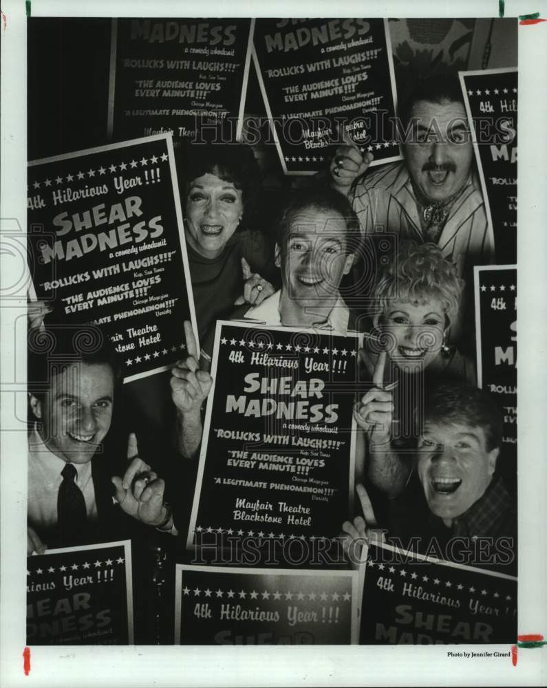 1986 Press Photo Cast members of the comedy whodunit &quot;Shear Madness&quot;- Historic Images