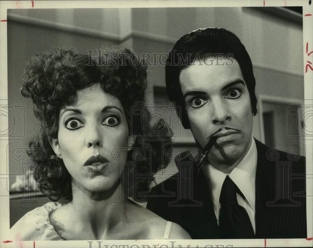 1977 Press Photo Lorene Yarnell, Robert Shields &quot;Shields and Yarnell&quot; TV show- Historic Images