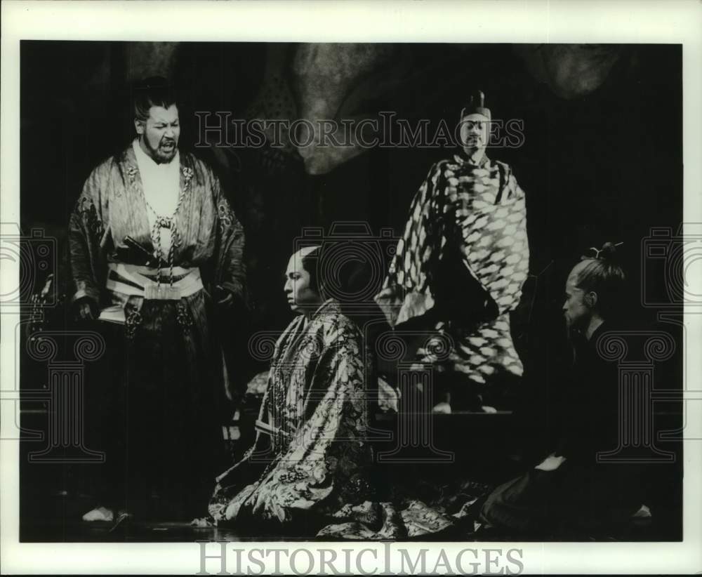 1990 Press Photo Cast of James Clavells Shogun, The Musical, Marquis Theatre- Historic Images