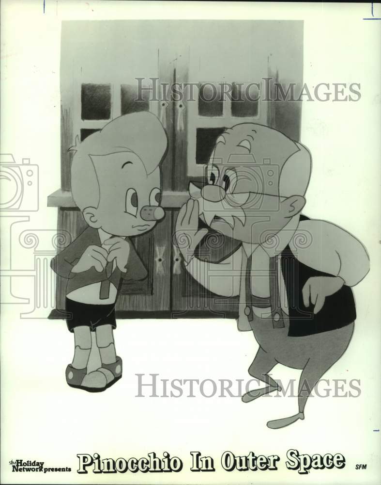 1983 Press Photo Scene from &quot;Pinocchio in Outer Space&quot; animated film- Historic Images